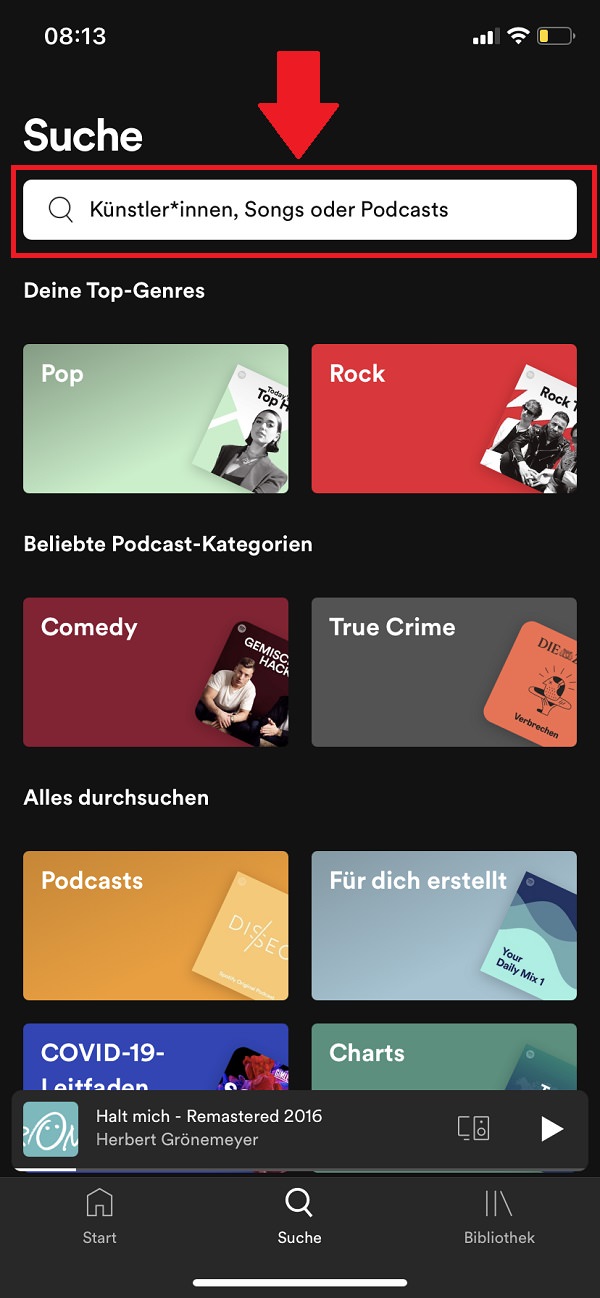 Spotify-Verlauf löschen, Spotify