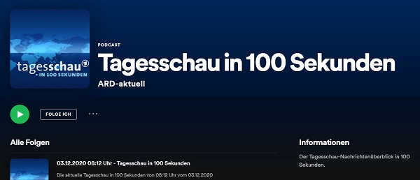 Tagesschau in 100 Sekunden