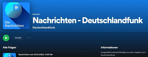 Nachrichten - Deutschlandfunk, beliebteste Podcasts in Deutschland