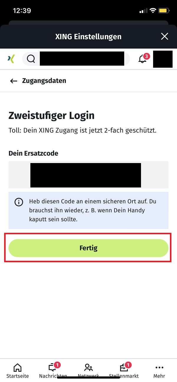 Xing 2FA aktivieren, Zwei-Faktor-Authentifizierung bei Xing aktivieren