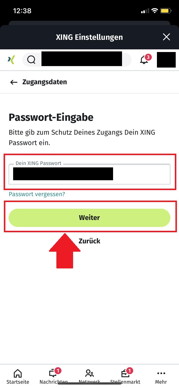 Xing 2FA aktivieren, Zwei-Faktor-Authentifizierung bei Xing aktivieren