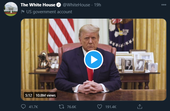 Video, Twitter, Weißes Haus, Trump