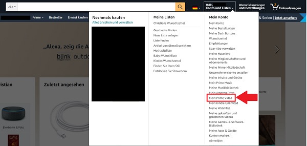 Amazon Prime Video Watchlist finden, Amazon-Watchlist finden, Amazon-Watchlist löschen