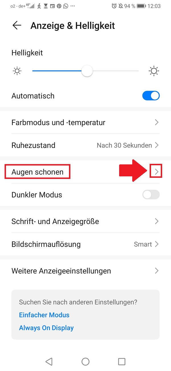 Android-Nachtmodus aktivieren, Android Nachtmodus aktivieren, Android Blaulichtfilter aktivieren