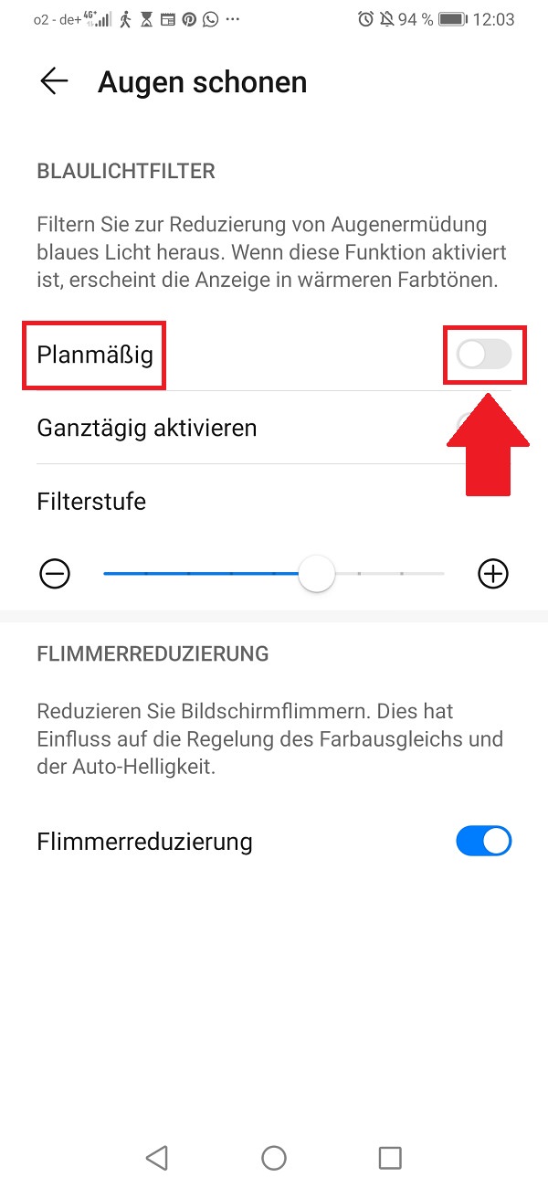 Android-Nachtmodus aktivieren, Android Nachtmodus aktivieren, Android Blaulichtfilter aktivieren