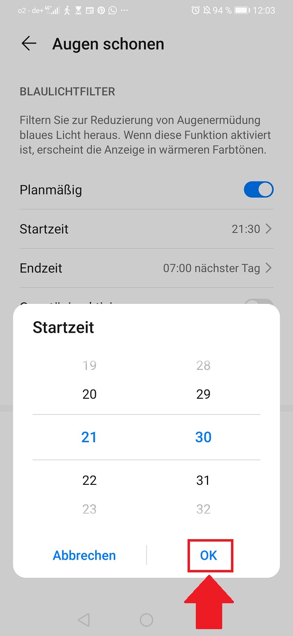 Android-Nachtmodus aktivieren, Android Nachtmodus aktivieren, Android Blaulichtfilter aktivieren