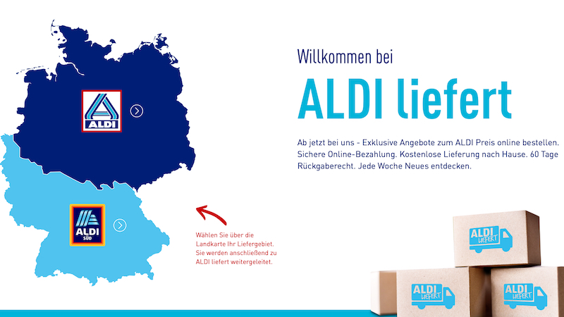 Aldi, Lieferdienst, Delivery, Lebensmittel, Aldi liefert