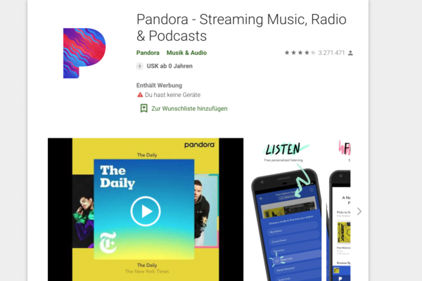 Pandora, App