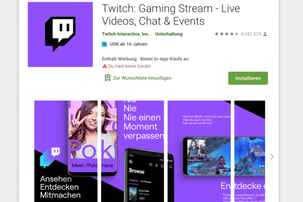 Twitch, App