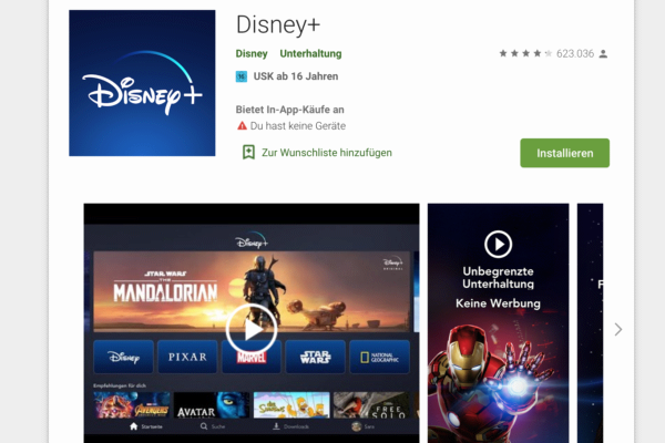 Disney Plus, App