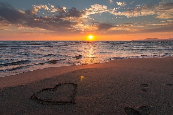 Liebe, Strand, Sonnenuntergang, Leidenschaft