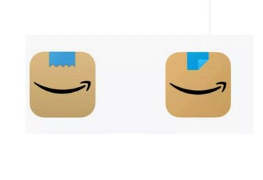 Amazon Logo, Amazon App, Amazon-App, Amazon Hitler-Bart, grinsender Hitler