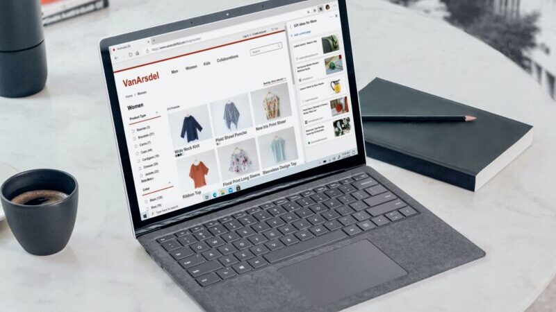 Online-Shopping, Laptop, Microsoft Edge, Shop, Gewinner der Corona-Krise