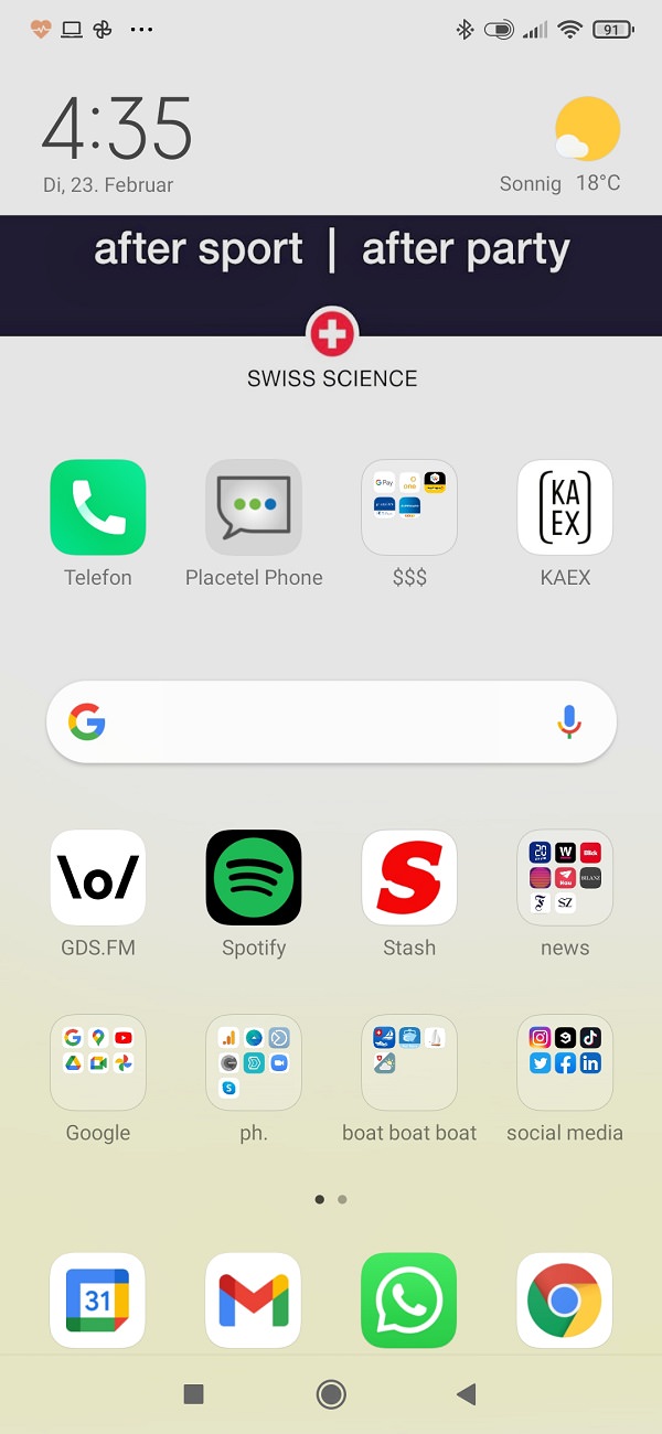 Homescreen, Apps, Android, Pedro Schmidt, KAEX, Kaex