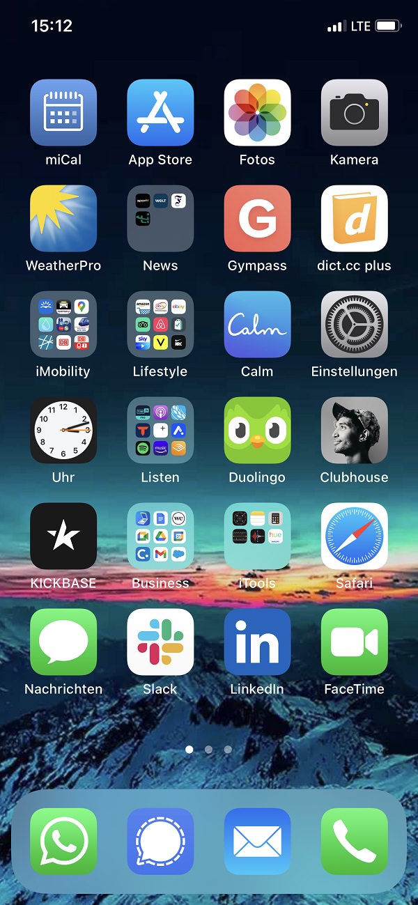 iPhone, Apple, Apps, Homescreen, Samuel Turnwald, Gympass Deutschland, Head of Corporate Wellbeing