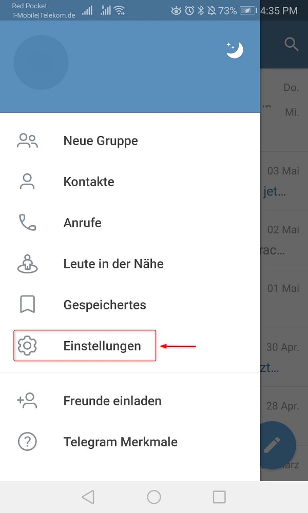 Telegram Online-Status verbergen, Telegram Zuletzt gesehen verbergen