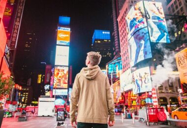 Times Square, New York City, personalisierte Werbung