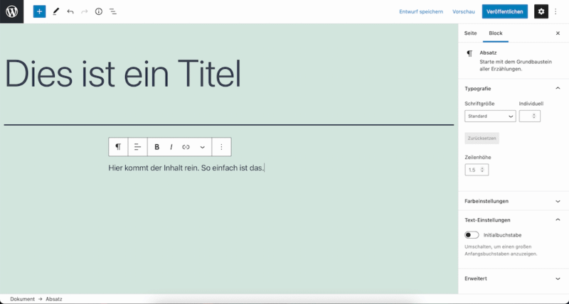 WordPress Website erstellen Seite und Beitrag erstellen