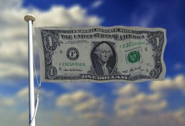 Dollar, USA, US-Dollar, Amerika, Flagge, Federal Reserve, Geldpolitik