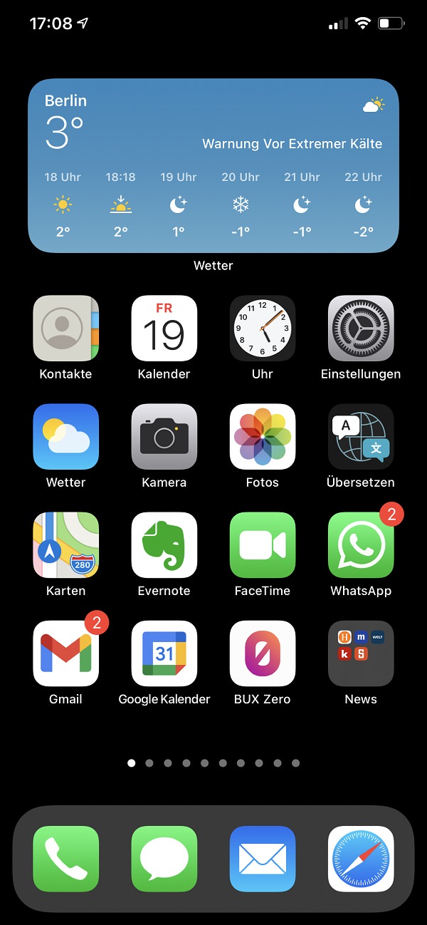 Homescreen, iPhone, Apple, Apps, Nils-Hendrik Höcker, Bux, BUX, Neobroker