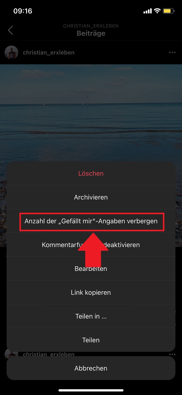 Instagram gefällt mir angaben verbergen