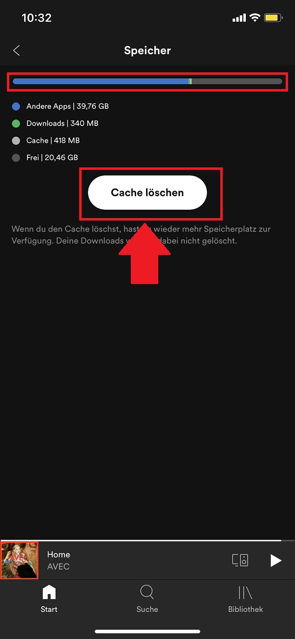 Spotify Cache löschen, Spotify Cache leeren, Spotify Speicher löschen