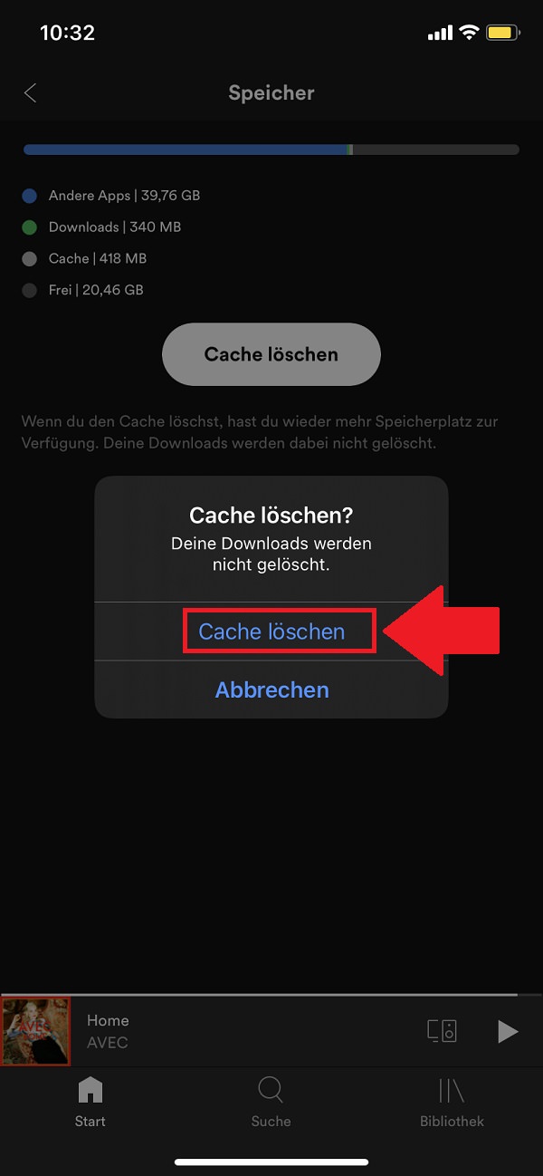 Spotify Cache löschen, Spotify Cache leeren, Spotify Speicher löschen