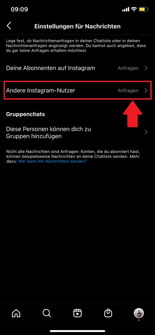 Instagram, unerwünschte Instagram-Nachrichten blockieren, Instagram-Nachrichten von Fremden verbieten