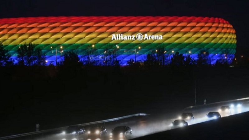 Allianz Arena Regenbogenfarben, UEFA, Fußball EM 2020