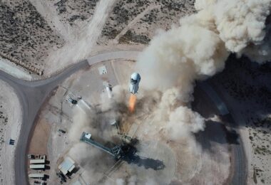 Blue Origin, Launch, Drohne, Texas, Jeff Bezos im All