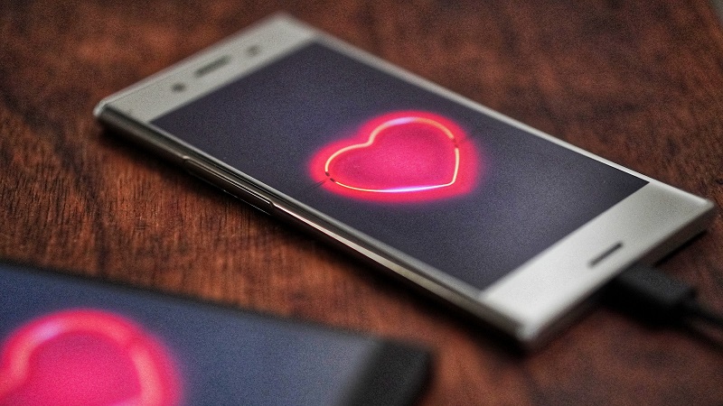 Smartphone, Liebe, Herz, Dating App