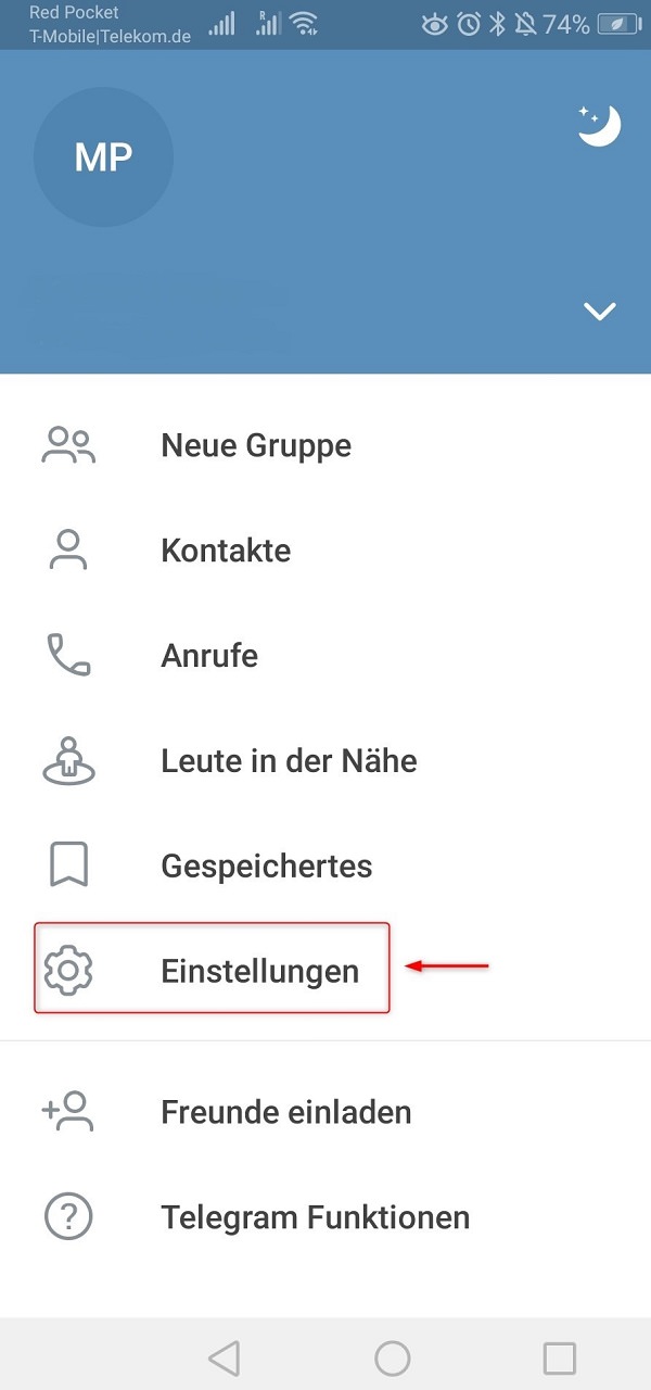 Pincode-Sperre bei Telegram einrichten, Telegram Pin Code, Telegram Pin vergessen