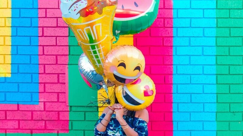 Emojis, Ballons, Helium-Ballons, beliebteste Emojis in Deutschland