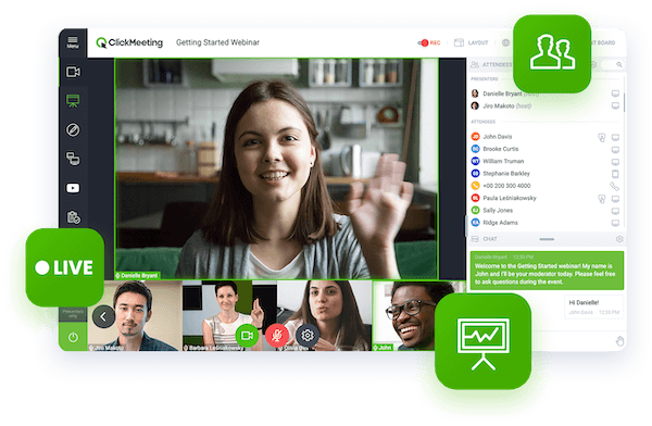 ClickMeeting Webinar Konferenz Team