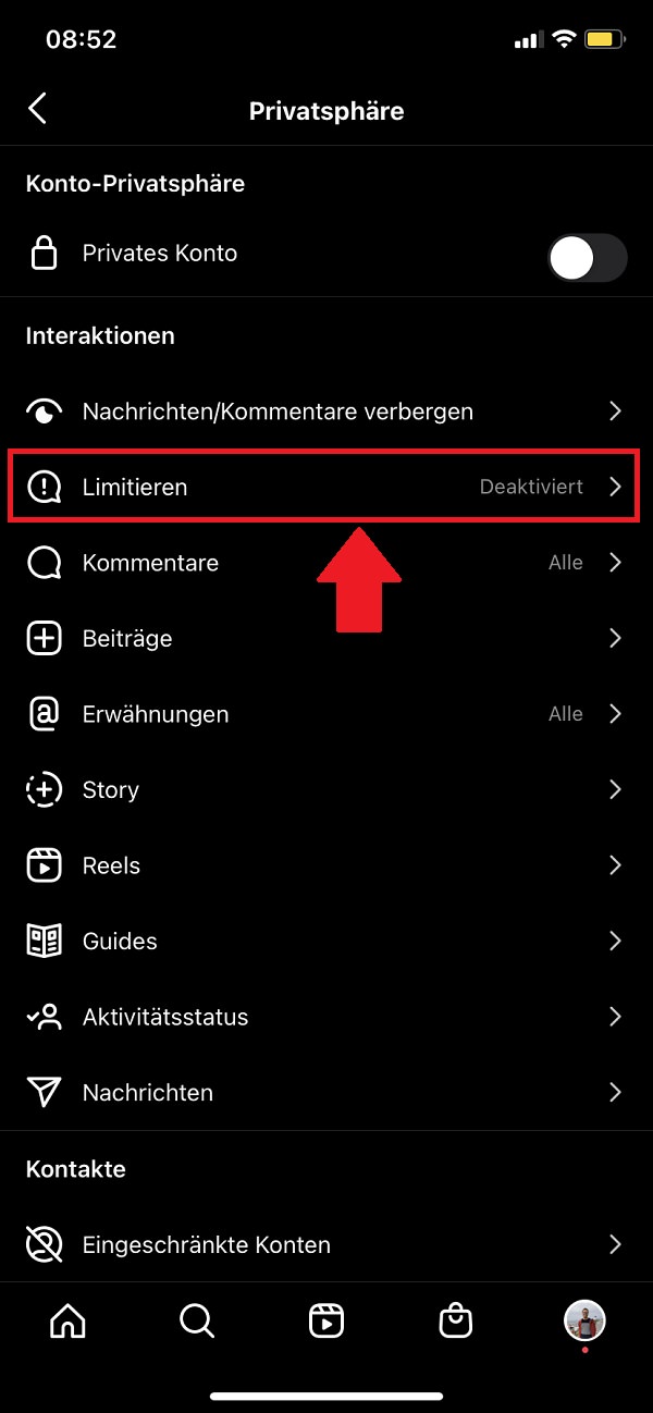 Instagram-Nachrichten verbieten, Instagram-Kommentare verbieten, Instagram Spam verbieten