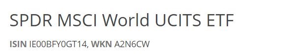 SPDR MSCI World UCITS ETF, beste MSCI World ETFs der Welt, bester MSCI World ETF