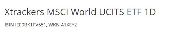 Xtrackers MSCI World UCITS ETF 1D, beste MSCI World ETFs der Welt, bester MSCI World ETF