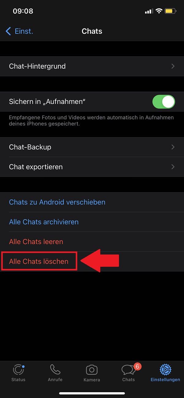 WhatsApp, Whatsapp Chat löschen, WhatsApp-Chat löschen, alle WhatsApp-Chats löschen, alle Whatsapp Chats löschen