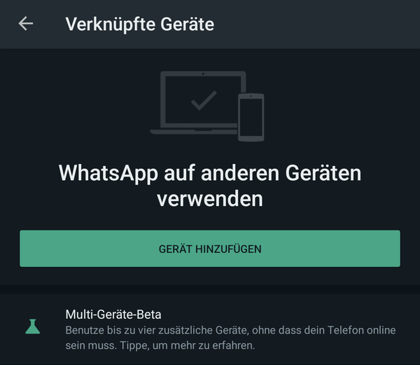 WhatsApp-Web, Multi-Geräte-Beta, WhatsApp, Messenger