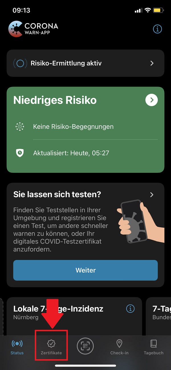 Corona-Warn-App, Auffrischimpfung, digitales Impfzertifikat hinzufügen