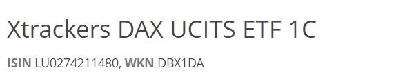 Xtrackers DAX UCITS ETF 1C, DAX-ETF, beste DAX-ETFs, ETF DAX