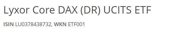 Lyxor Core DAX (DR) UCITS ETF, DAX-ETF, beste DAX-ETFs, ETF DAX