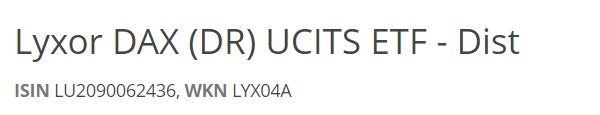 Lyxor DAX (DR) UCITS ETF - Dist