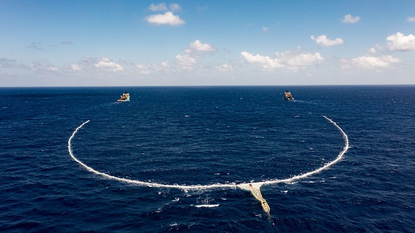 Sammelnetze, The Ocean Cleanup, Müllsammeln, Pazifischer Ozean, Pazifik, Boote