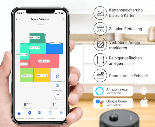 Tesvor S4 Test Saugroboter App