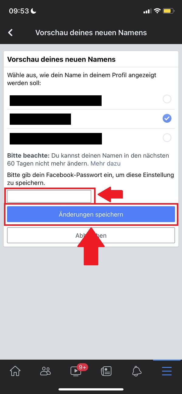 Facebook-Namen ändern, Name auf Facebook ändern, Name ändern Facebook