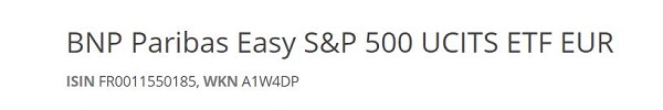 BNP Paribas Easy S&P 500 UCITS ETF EUR, beste S&P 500 ETF der Welt, S&P 500 Futures