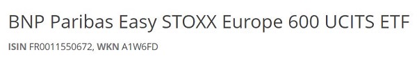 BNP Paribas Easy STOXX Europe 600 UCITS ETF