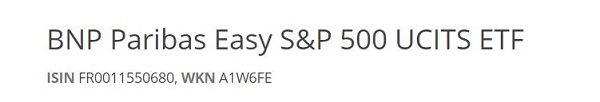 BNP Paribas Easy S&P 500 UCITS ETF, beste S&P 500 ETF der Welt, S&P 500 Futures