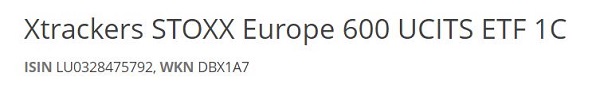 Xtrackers STOXX Europe 600 UCITS ETF 1C, Euro Stoxx 600 ETF, Stoxx Europe 600 ETF, bester Euro Stoxx 600 ETF